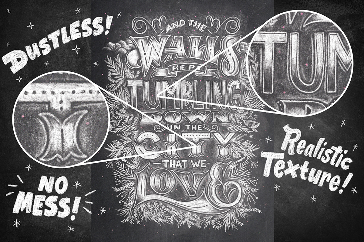 Realistic Photoshop Chalk Brushes!, a Brush Add-On by studio.pancz (Photo 4 of 6)