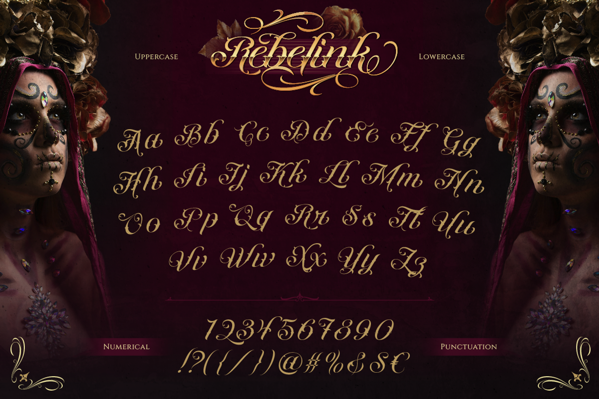 Rebelink, a Script Font by Burntilldead (Photo 2 of 12)