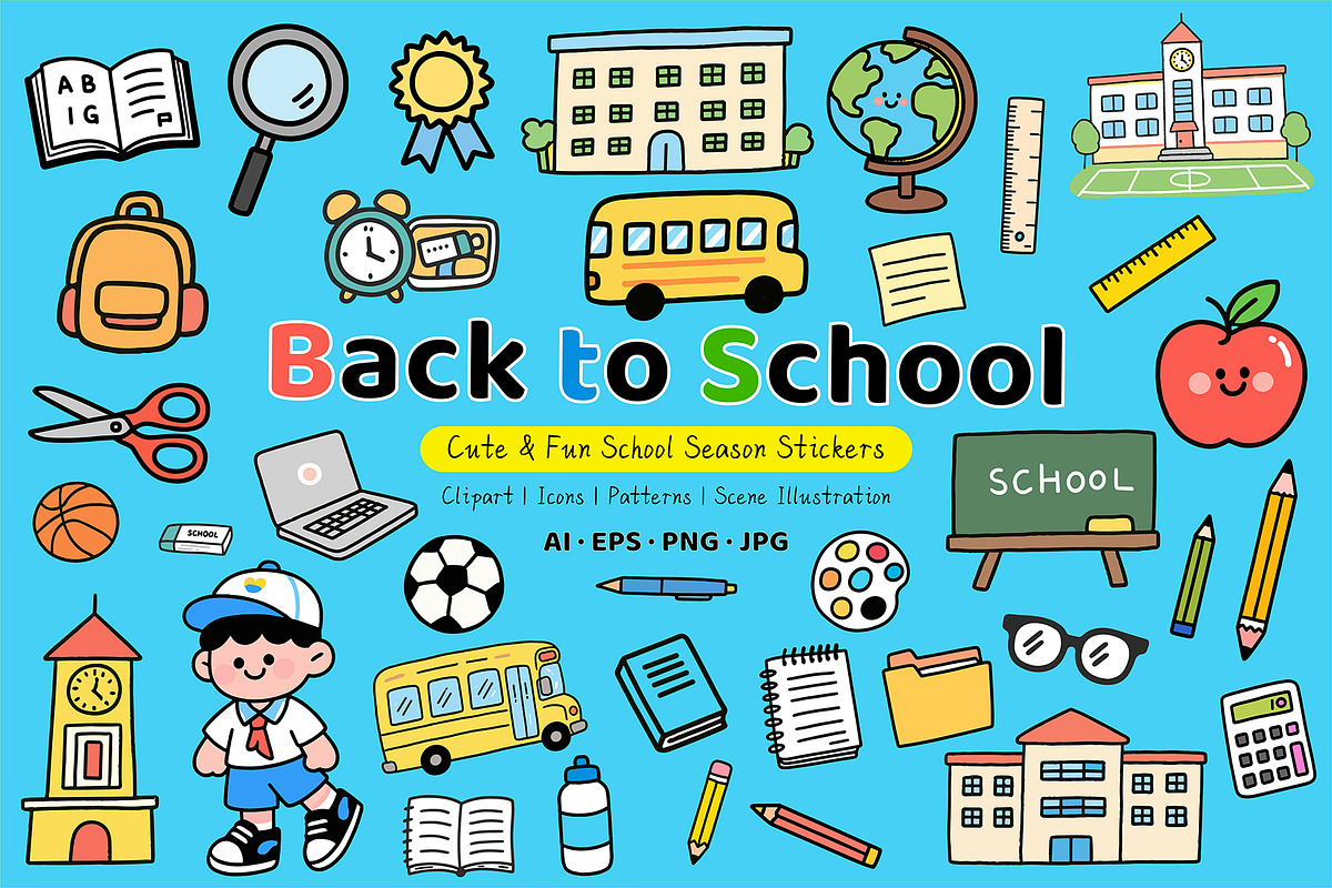Back to School Illustration, an Object Graphic by Housui Patterns (Photo 1 of 6)