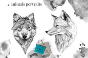 Black Ink Flowers and Watercolor, an Illustration by WBS Design (Thumbnail 25 of 26)