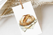 Watercolor Sourdough Bread Clipart, a Food Illustration by SvetaArtStore (Thumbnail 2 of 6)