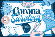 Corona Survival Brush Kit, a Brush Add-On by Shoutbam (Thumbnail 1 of 3)