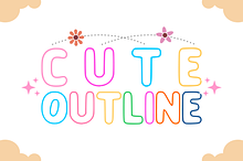 Cute Outline - Outline Font Types