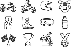 Vector illustration of motocross, a Sport Illustration by ZinetroN