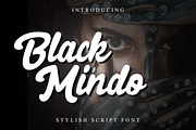 Black Mindo Font, a Script Font by Rudhi Sasmito (Thumbnail 1 of 9)