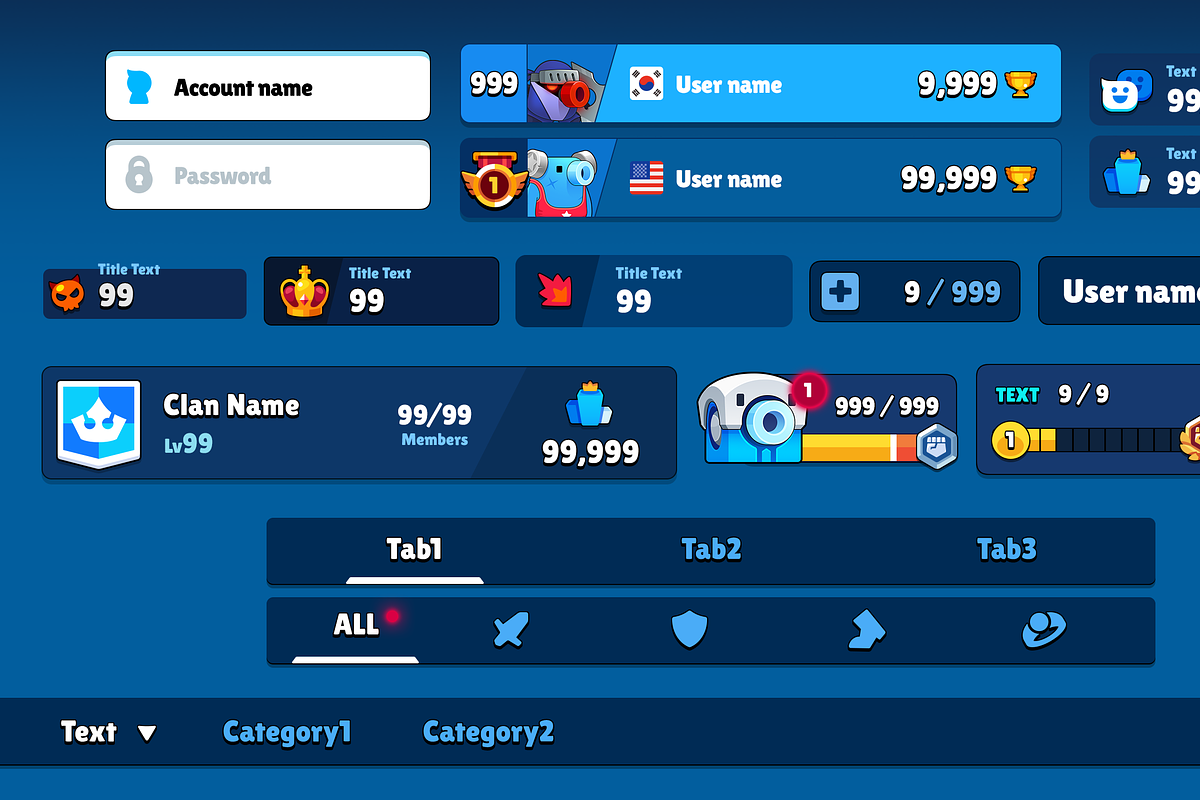 GUI Pro - Casual Game, an UI Kit Template by LAYERLAB (Photo 3 of 65)