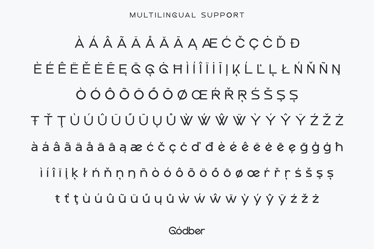 Godber - Modern Ligature Sans Serif, a Sans Serif Font by Sealoung (Photo 5 of 11)