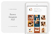 BROWN Instagram Feed, a Social Media Template by Aprilea (Thumbnail 1 of 7)