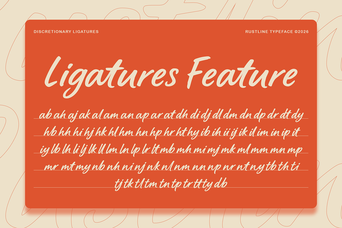 Rustline Bold Handwritten Script, a Handwritten Font by Namela Studio (Photo 3 of 8)