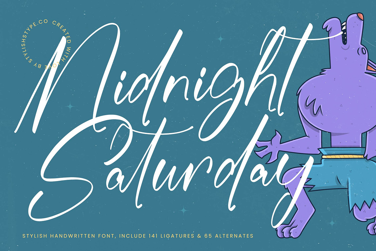 Midnight Saturday Stylish Font, a Script Font by stylishtype.co (Photo 1 of 20)