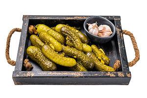 Sweet and tangy pickled cucumbers, ideal for enhancing burgers a, a Food & Drink Photo by composter-box@mail.ru
