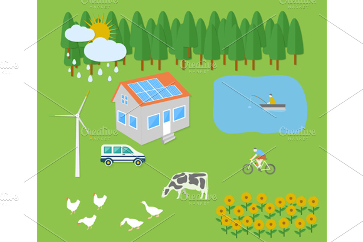 Set Ecology Earth Green World Mini preview 2