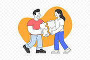 Teamwork Puzzle Collaboration, a Person Illustration by Partikusi Design (Thumbnail 3 of 3)