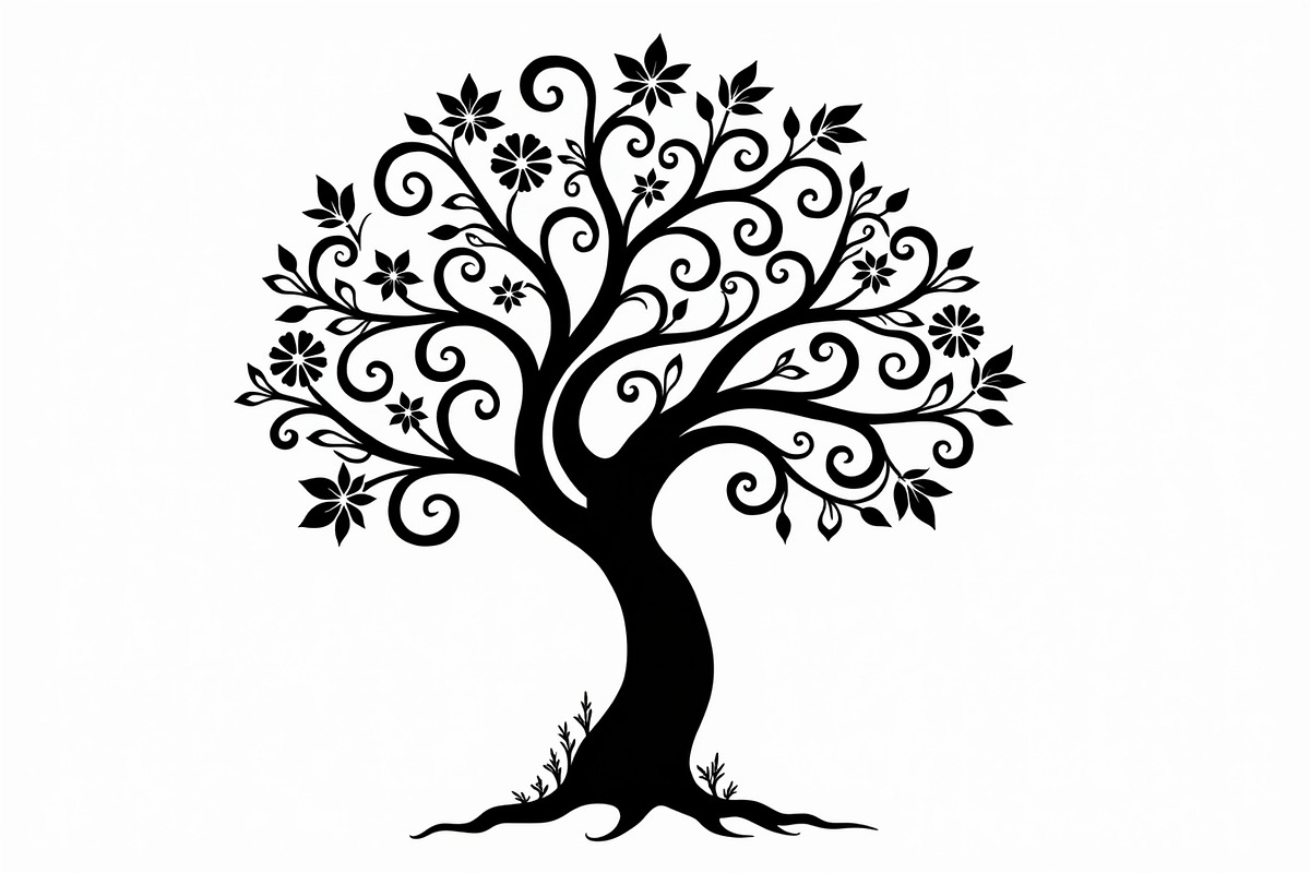 Tree Silhouette SVG Bundle, an Illustration by Creativeshirt (Photo 10 of 13)