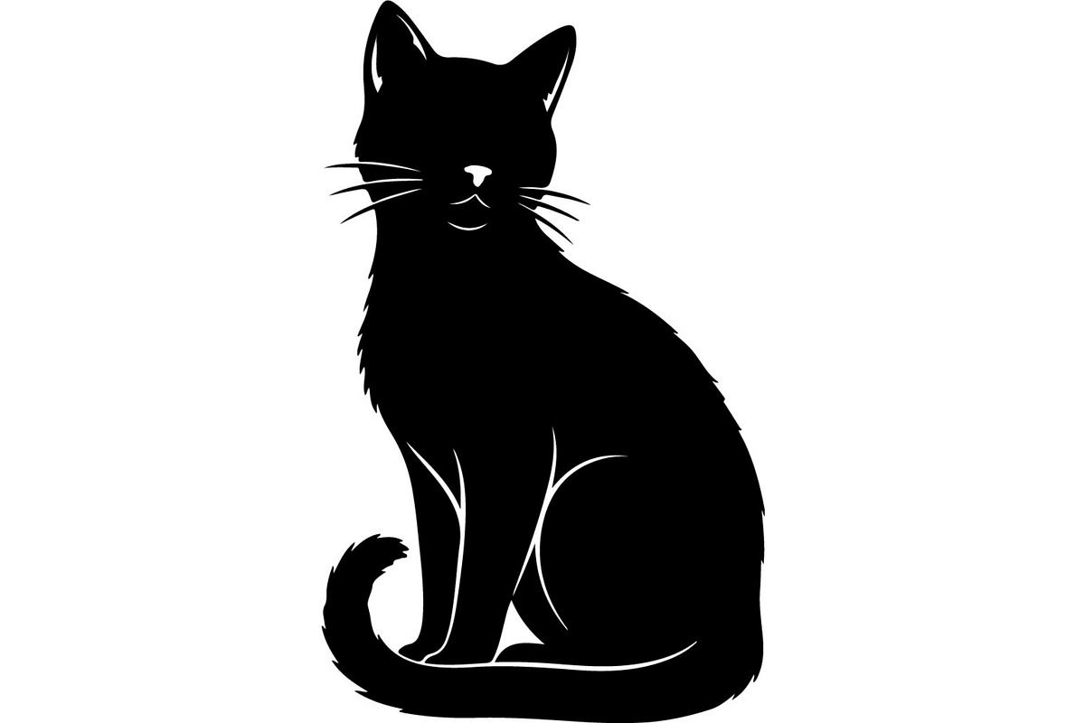 Cute Cat Silhouette Mega Vector Bund, an Animal Illustration by Designer_Momina (Photo 12 of 34)