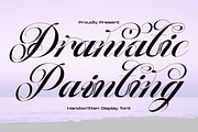 Dramatic Painting - Calligraphy Font, a Script Font by 177Studio (Thumbnail 1 of 8)