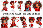 Whimsical Valentine Girl Clipart, an Illustration by Libby Wishes (Thumbnail 3 of 6)