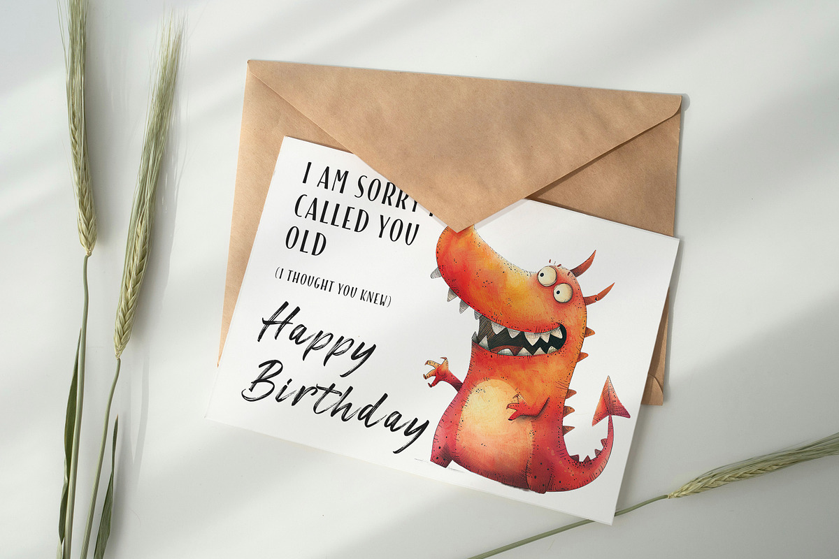 Quirky Dragon Clipart PNG, a Decorative Illustration by PaintPixelCo (Photo 7 of 7)