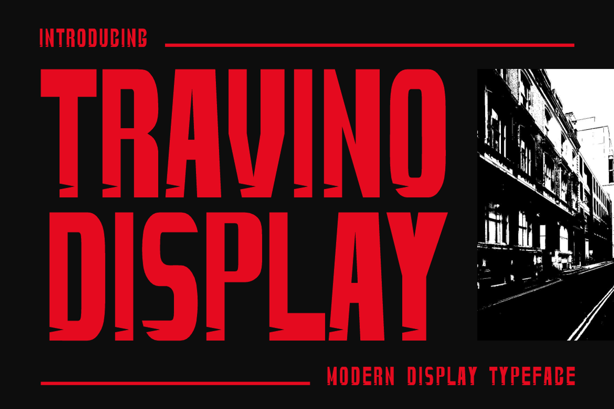 Travino Display - Modern Display, a Sans Serif Font by PutraCetol Studio (Photo 1 of 5)