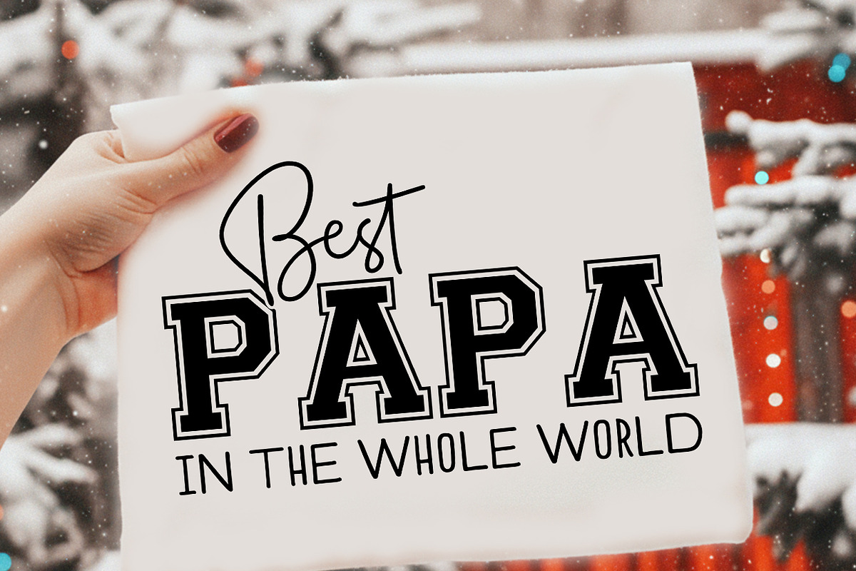 Best Papa In The Whole World T shirt, a Graphic by crative8112 (Photo 3 of 3)