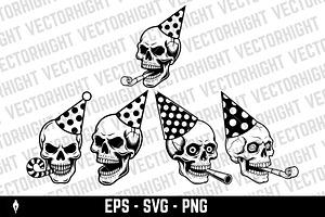 Festive skull mascot, a Person Illustration by Vectorhight