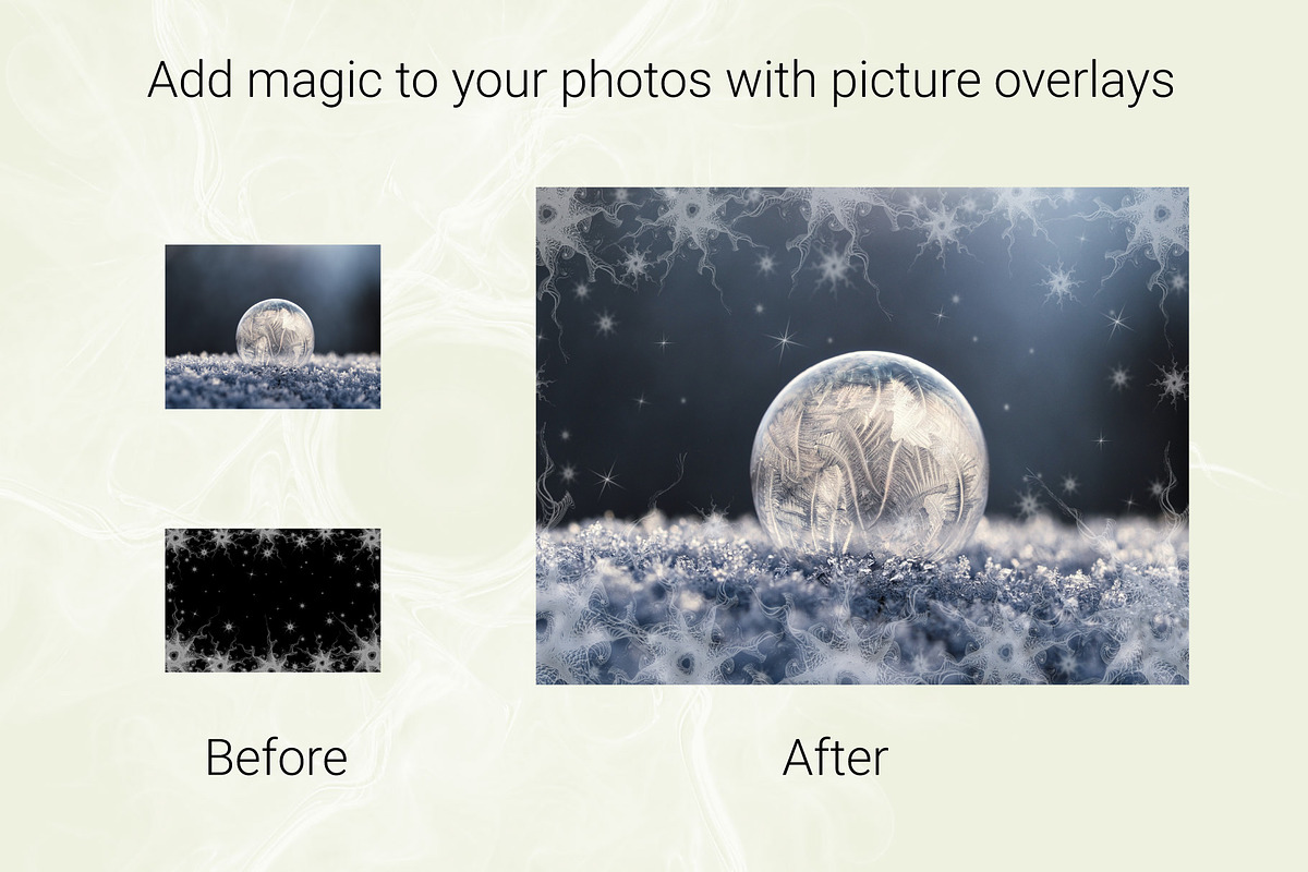 Snowflakes photoshop brush, a Brush Add-On by Olga Basheva (Photo 5 of 7)