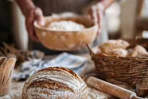 Rustic sourdough bread freshly baked, a Food & Drink Photo by MistyDay
