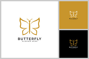 butterfly animal logo design vector, a Branding & Logo Template by quadrazo