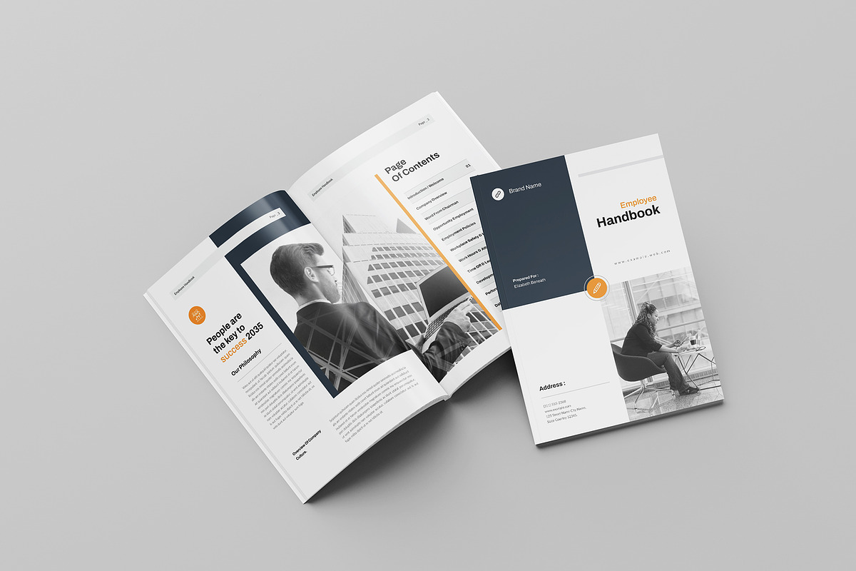 HR Employee Handbook Template, a Brochure Template by Spark_Creative (Photo 2 of 12)