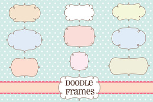 Retro Label Frames Shapes Set No 18