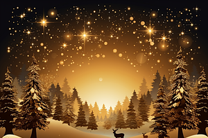 Golden Christmas Landscape