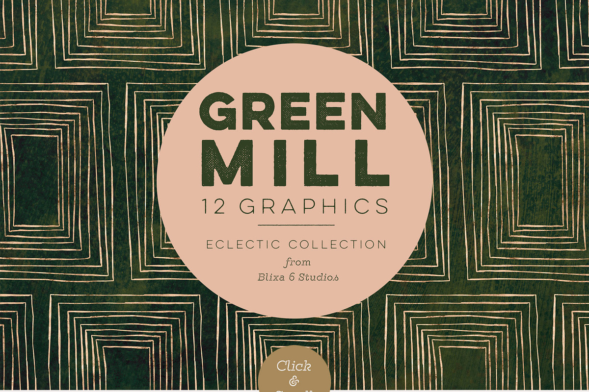 Green Mill Golden Jazz Graphics, a Pattern Graphic by Blixa 6 Studios (Photo 2 of 3)