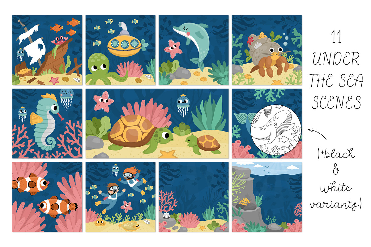 Under the sea clipart collection, an Animal Illustration by Lexi Claus (Photo 4 of 10)