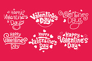 Happy Valentine's Day lettering Set., a Decorative Illustration by ashek (Thumbnail 2 of 3)
