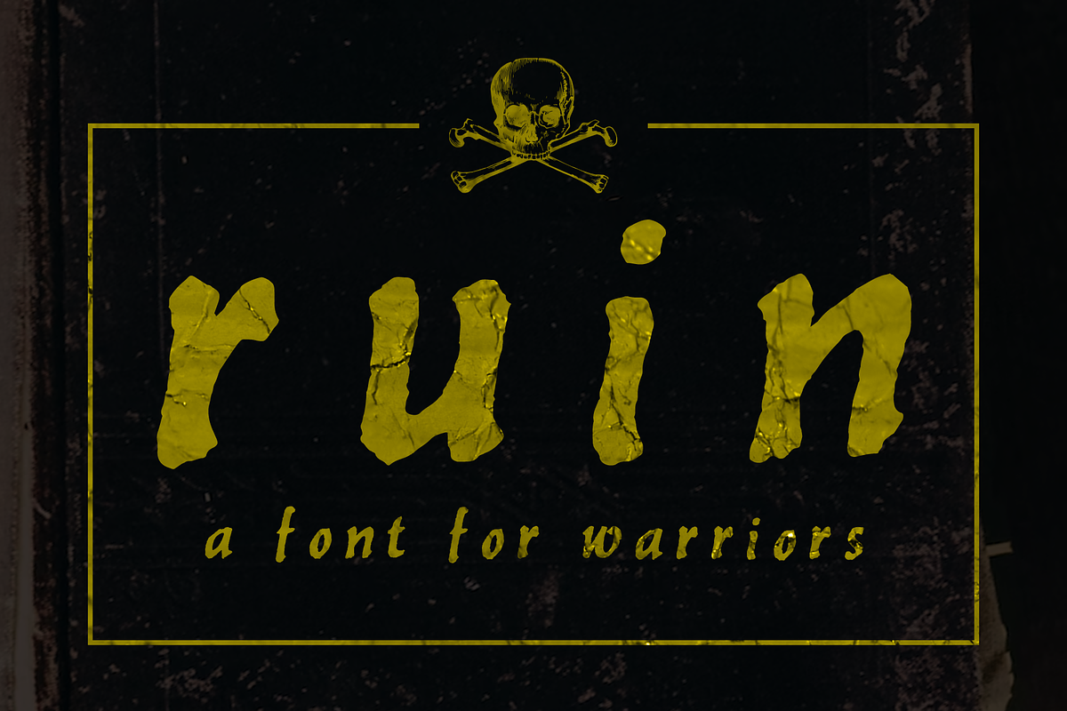 Ruin - hand drawn medieval font