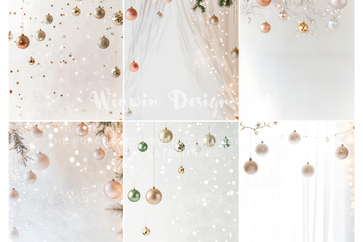 Hanging Christmas Ornaments Backdrop, a Background Photo by Winwin Design Art (Photo 3 of 7)