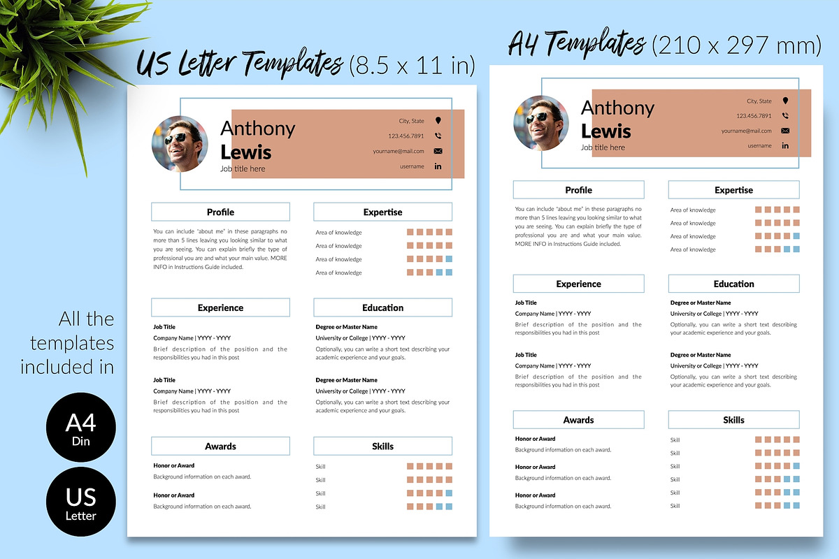 Creative Resume Template - Anthony, a Resume Template by Templates Design Co. (Photo 8 of 17)