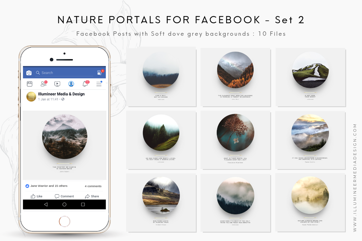 Nature Portals for Instagram & FB, a Social Media Template by Illumineer Media & Design (Photo 11 of 13)
