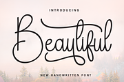 Beautiful | Script Font, a Handwritten Font by Scratchones (Thumbnail 1 of 9)