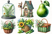Green Summer Cottagecore Clipart, an Illustration by OK Design (Thumbnail 4 of 4)
