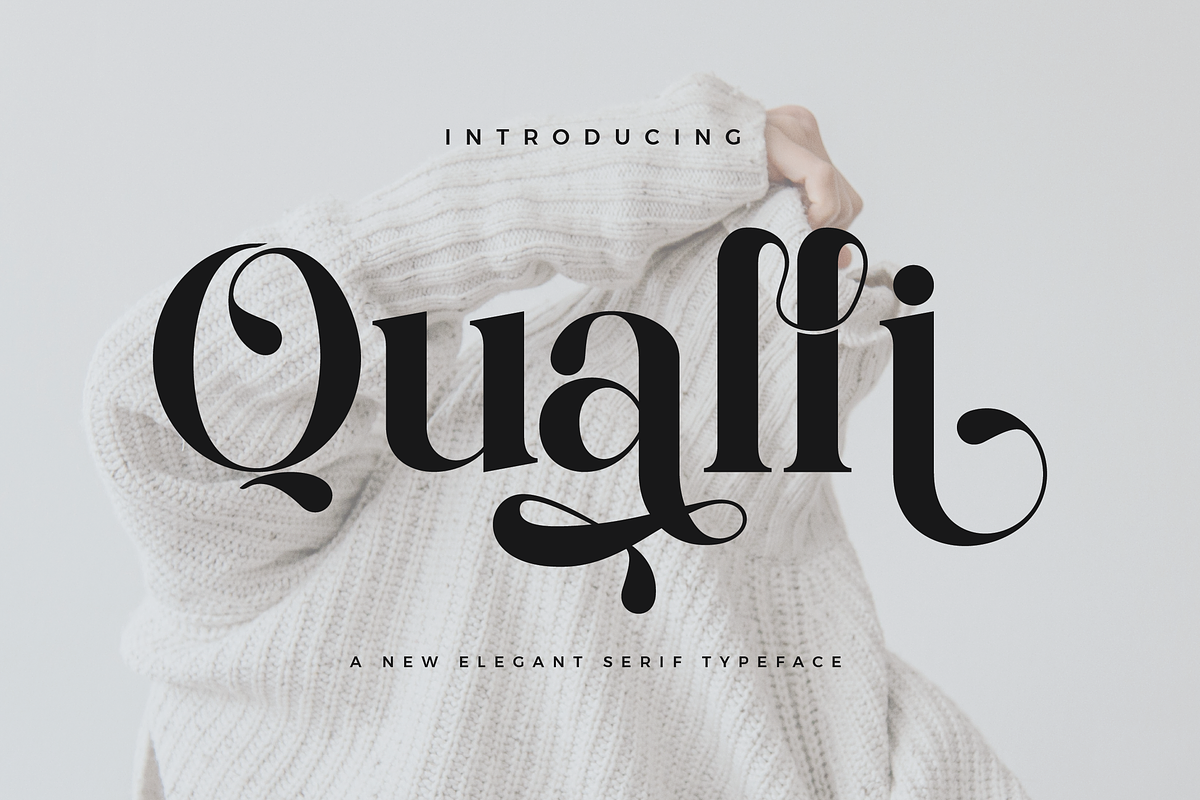 Qualli - Elegant Serif Font, a Serif Font by Aqeel_Art (Photo 1 of 12)