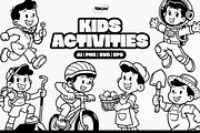Kids Activities Line Art, a Person Illustration by Tekuni (Thumbnail 1 of 7)