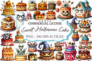 Sweet Halloween Cake, Sarcastic, an Illustration by designcity5