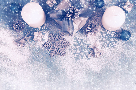 Christmas and New Year background with gifts, a Holiday Photo by colnihko