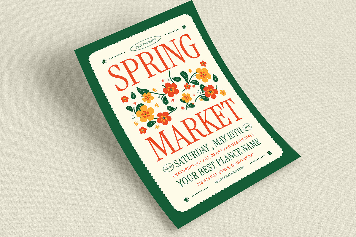 Spring Market Event Flyer, a Flyer Template by Guuver (Photo 3 of 3)