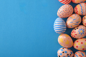 Easter Eggs Cluster with Copy Space, a Holiday Photo by Davizro's Market