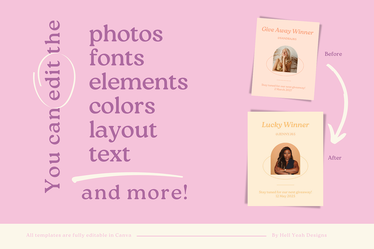 Aesthetic Instagram Post Templates, a Social Media Template by Hell ...