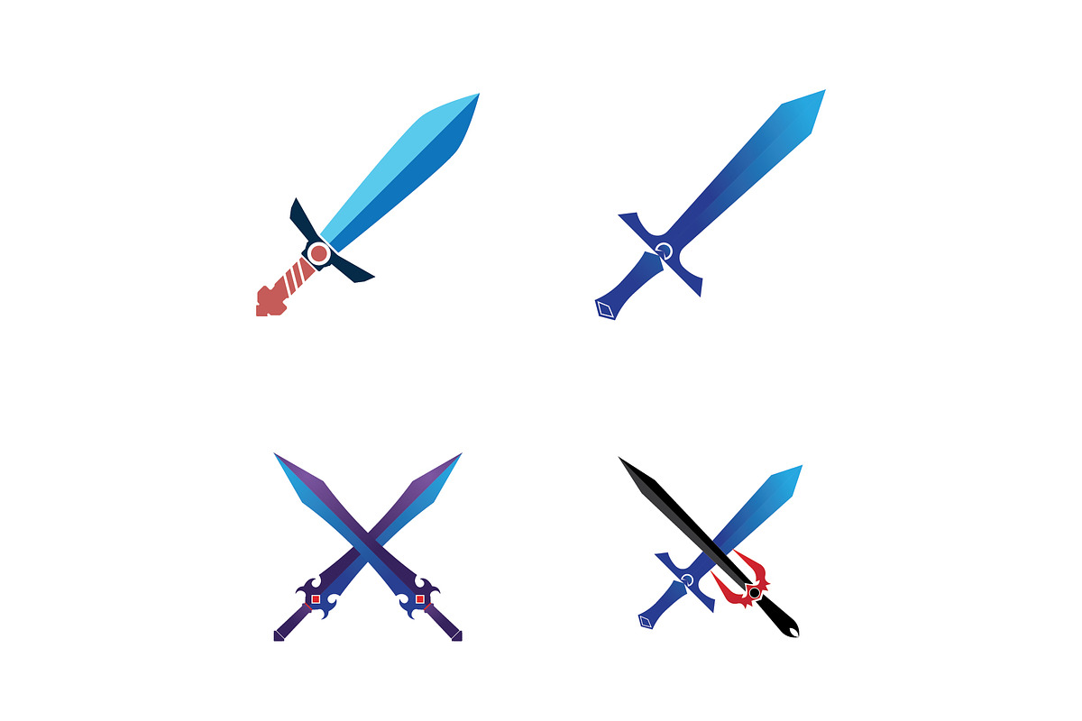 Sword game item vector symbol logo, a Branding & Logo Template by ...
