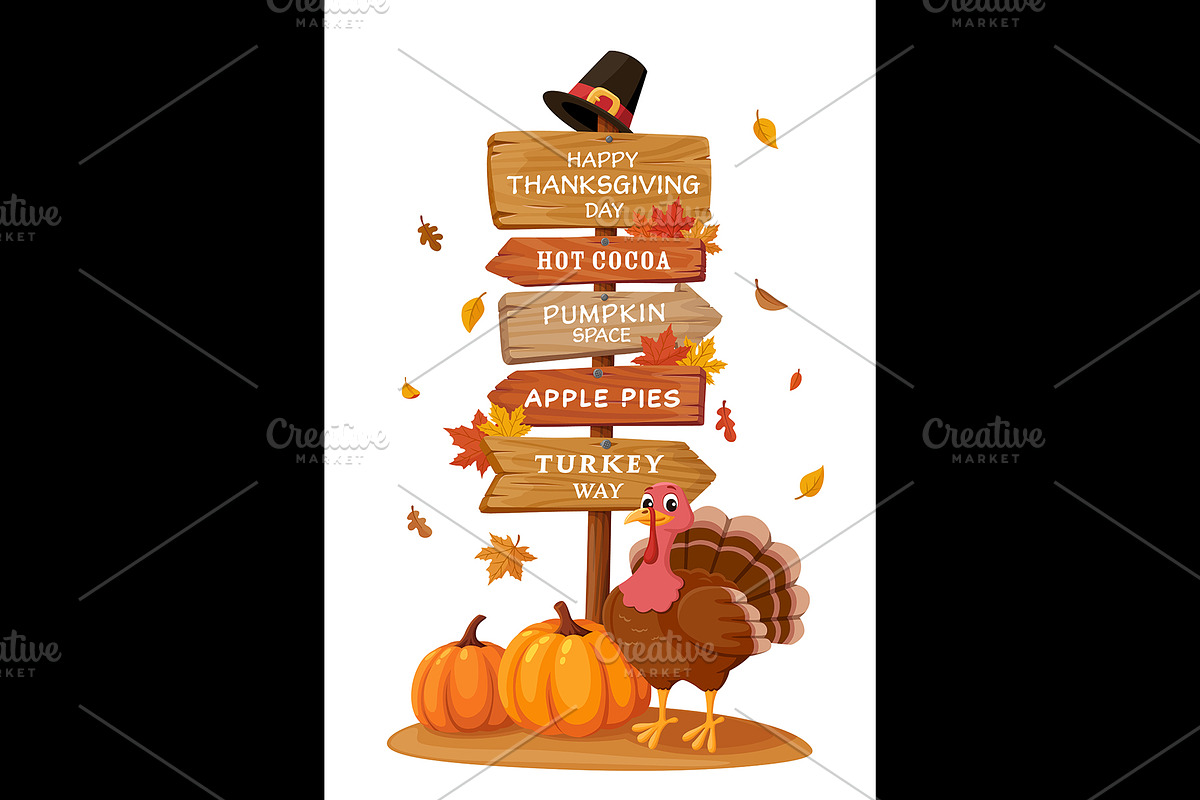 Happy thanksgiving signboard, a Seasonal Illustration by Buch&Bee (Photo 2 of 3)