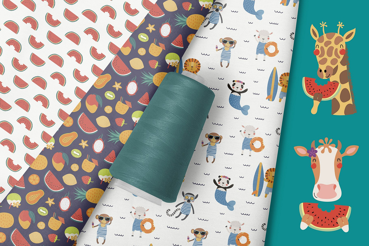 Summer Vibes, Cute Animals Graphics, an Animal Illustration by sceptical cactus (Photo 10 of 13)